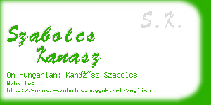 szabolcs kanasz business card